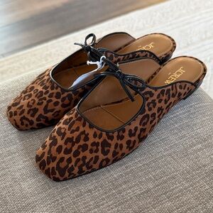 J. Crew Brown Leopard Bow Slip-on Mules size 7